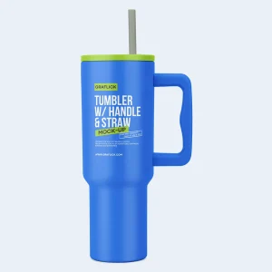 Premium Tumbler Custom Name & Brand Logo